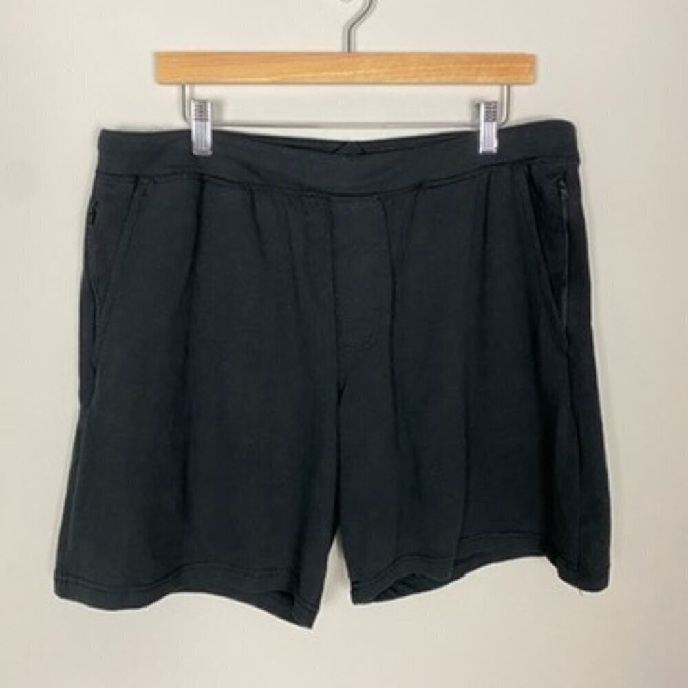 Eddie Bauer Lounge Shorts Casual Black Mens Large Drawstring‎ Waist